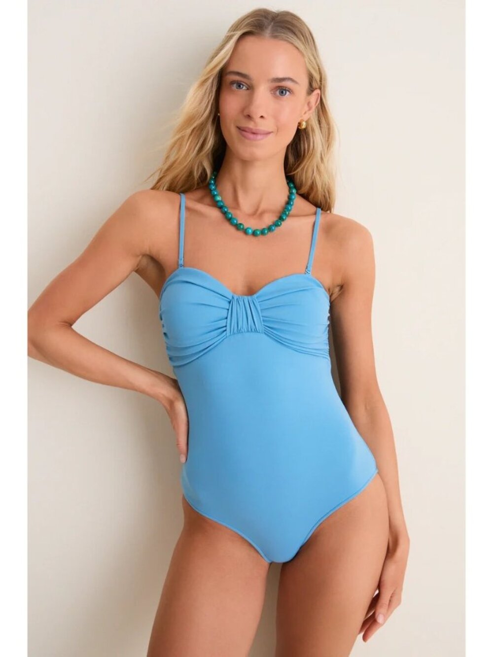 SEA NEW YORK Carmella Lace Draped One Piece Blue Size Medium (QTY 2) NWT